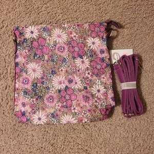 J. Francis Full Bloom Crossbody Messenger Bag in Purple